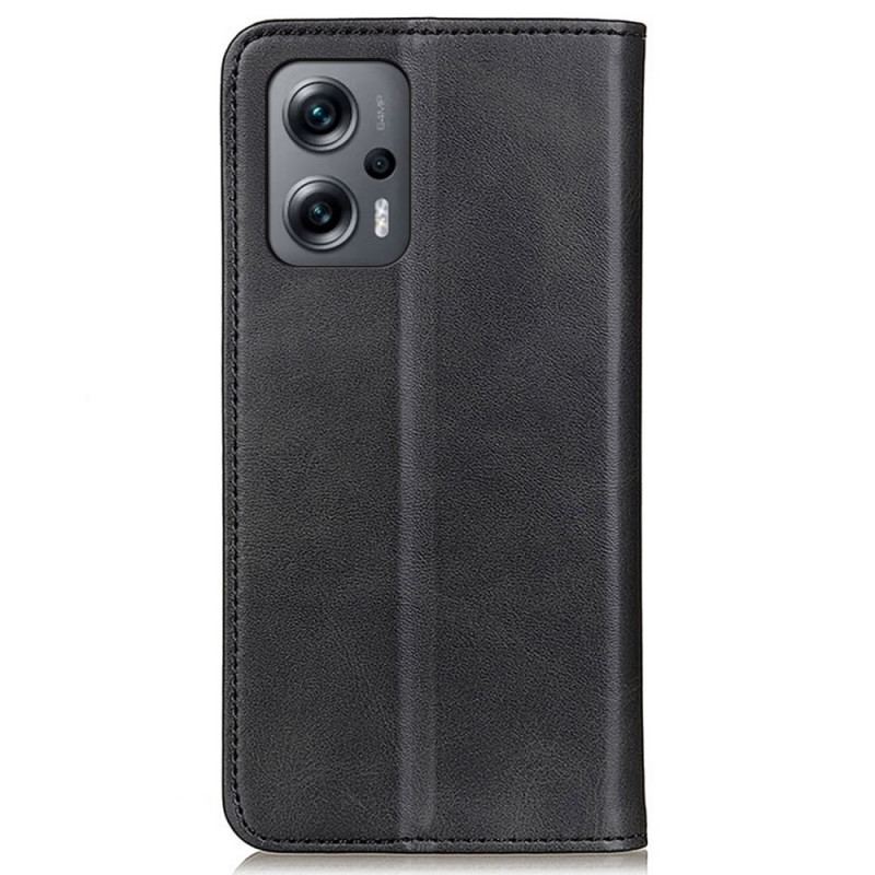 Flip Cover Poco X4 GT Cuir Fendu