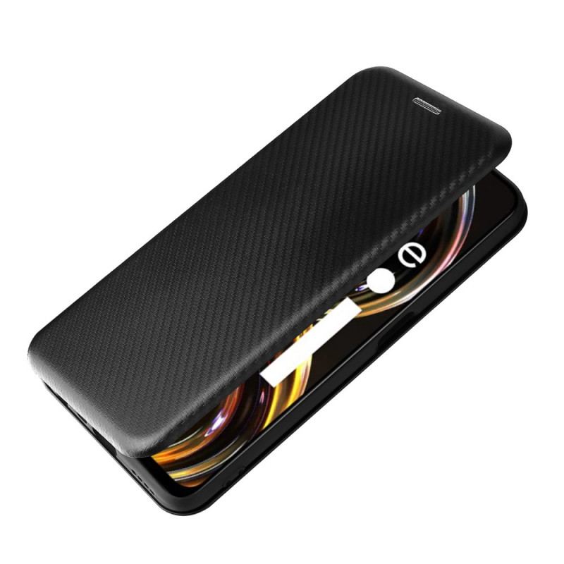 Flip Cover Realme 8i Fibre Carbone