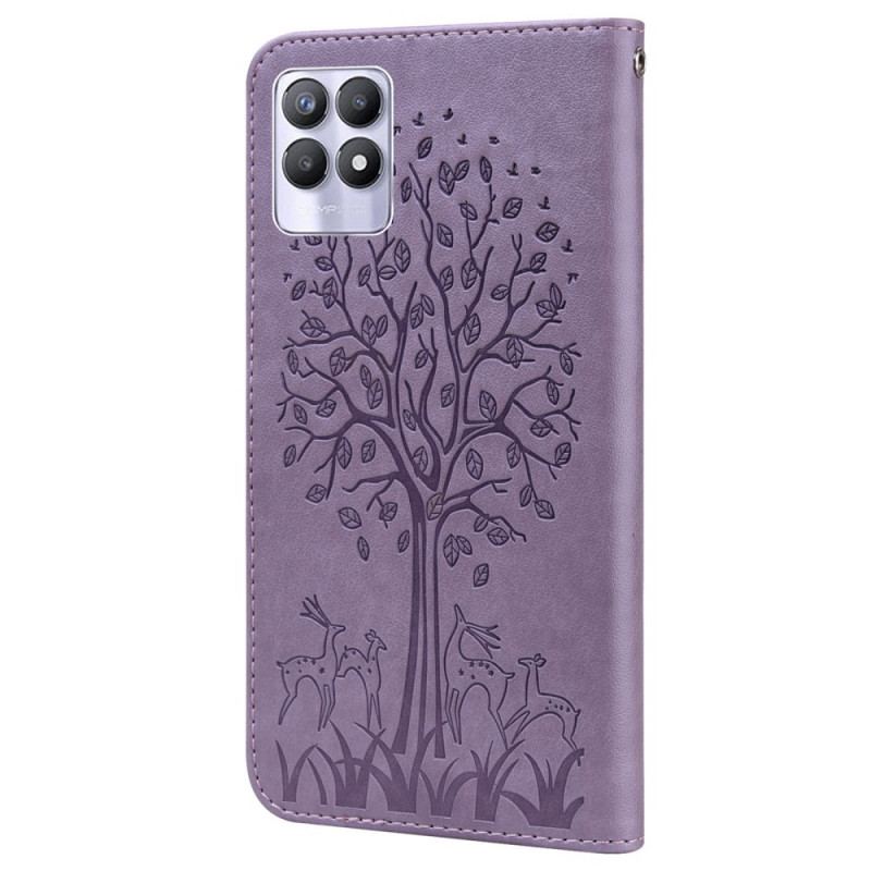 Housse Realme 8i Arbre et Cerfs