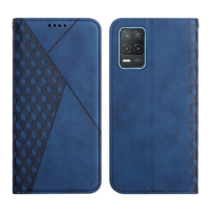 Flip Cover Realme 8 5G Effet Cuir Géo