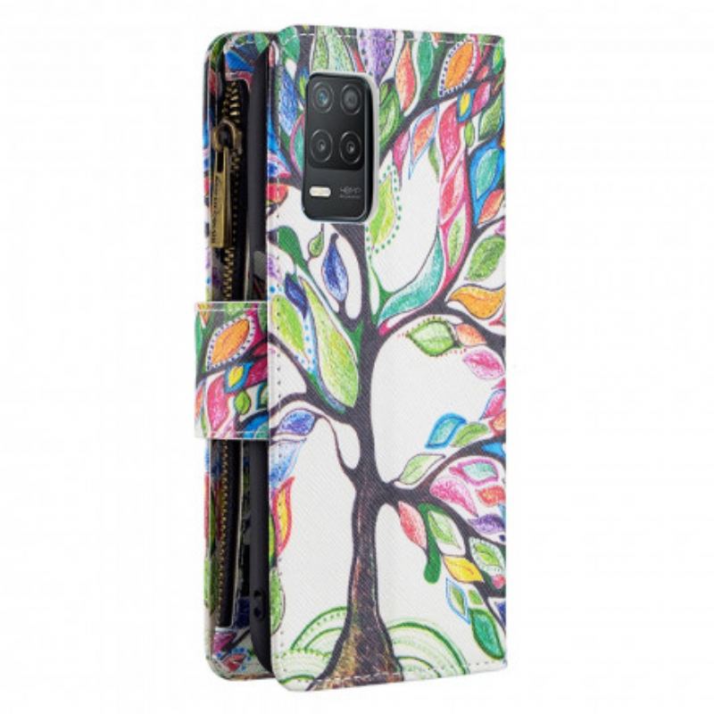 Housse Realme 8 5G Poche Zippée Arbre