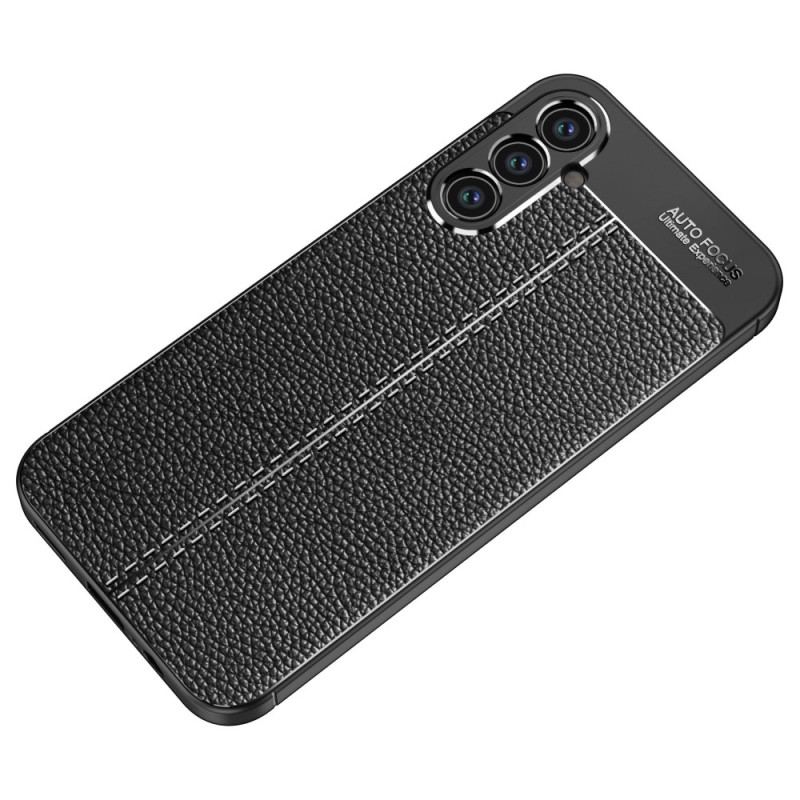 Coque Samsung Galaxy A34 5G Effet Cuir Litchi Double Line