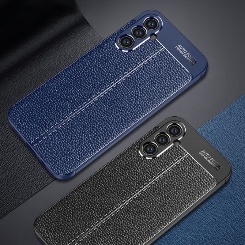 Coque Samsung Galaxy A34 5G Effet Cuir Litchi Double Line