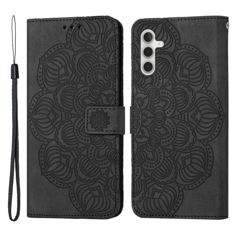 Housse Samsung Galaxy A34 5G Discret Mandala à Lanière