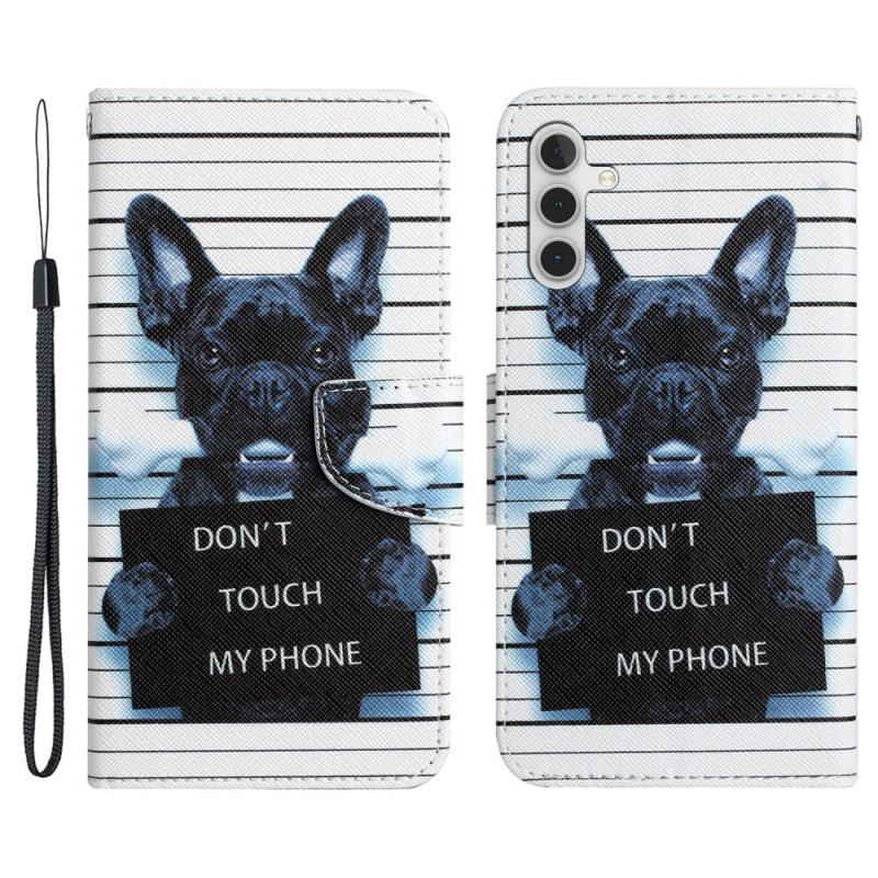 Housse Samsung Galaxy A34 5G Dog Don't Touch à Lanière