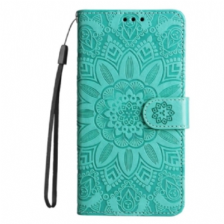 Housse Samsung Galaxy A34 5G Mandala Soleil avec Lanière