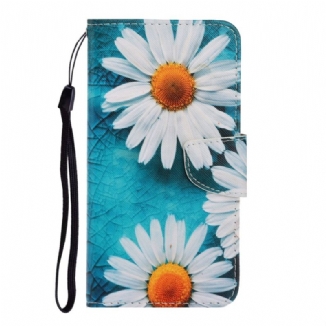 Housse Samsung Galaxy A34 5G Marguerites à Lanière