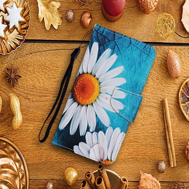 Housse Samsung Galaxy A34 5G Marguerites à Lanière