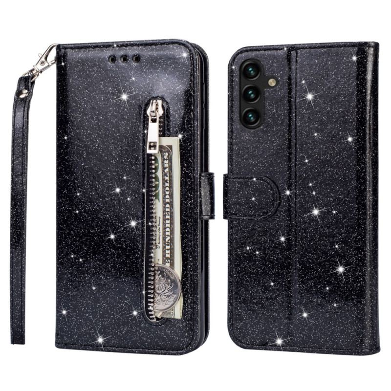 Housse Samsung Galaxy A34 5G Porte-Monnaie Paillettes