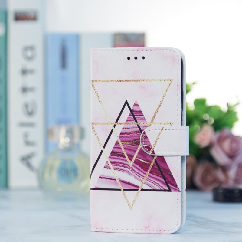 Housse Samsung Galaxy A34 5G Style Marbre à Lanière