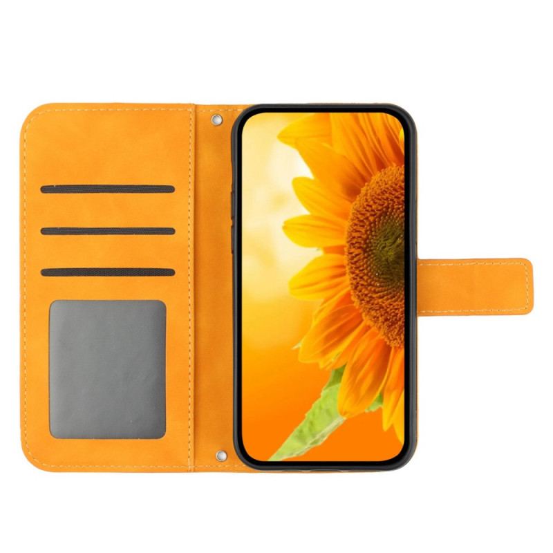 Housse Samsung Galaxy A34 5G Tournesol à Bandoulière