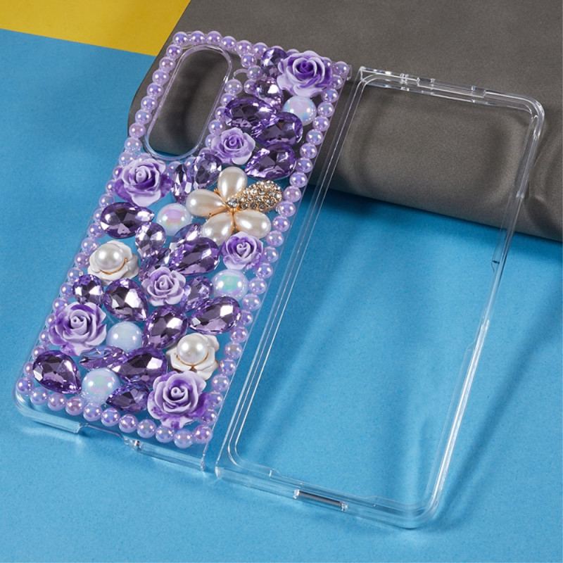 Coque Samsung Galaxy Z Fold 5 Breloques Fleurs