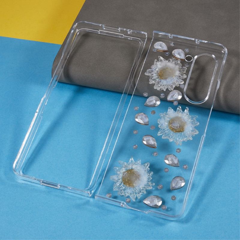 Coque Samsung Galaxy Z Fold 5 Breloques Marguerites