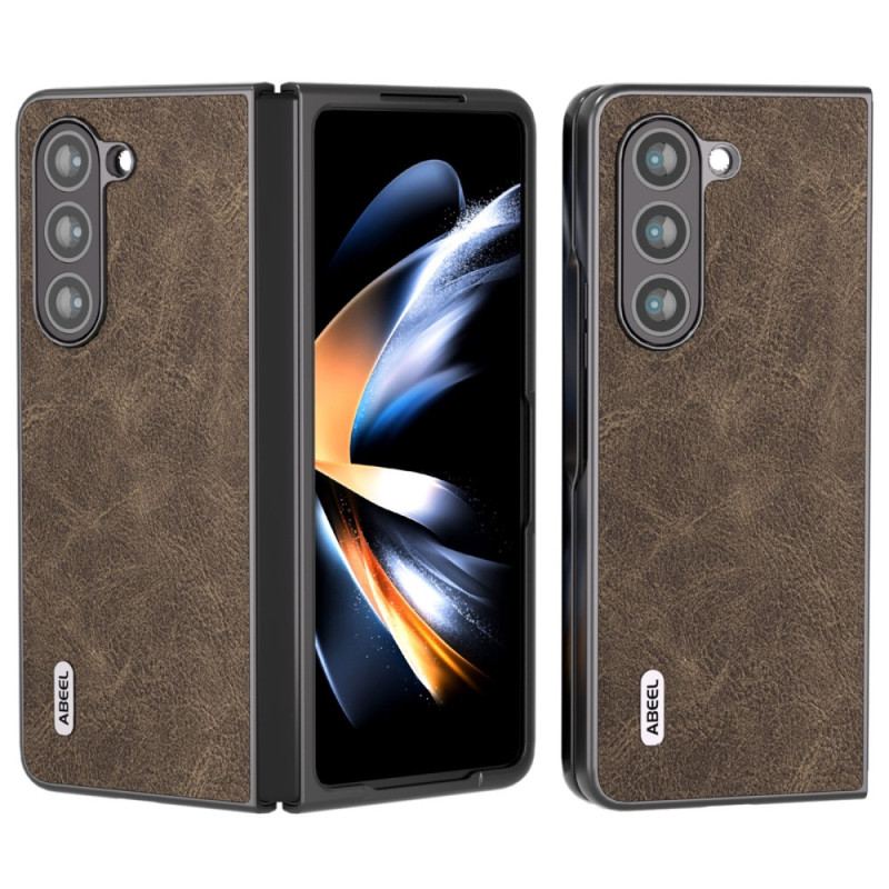 Coque Samsung Galaxy Z Fold 5 Simili Cuir Litchi ABEEL