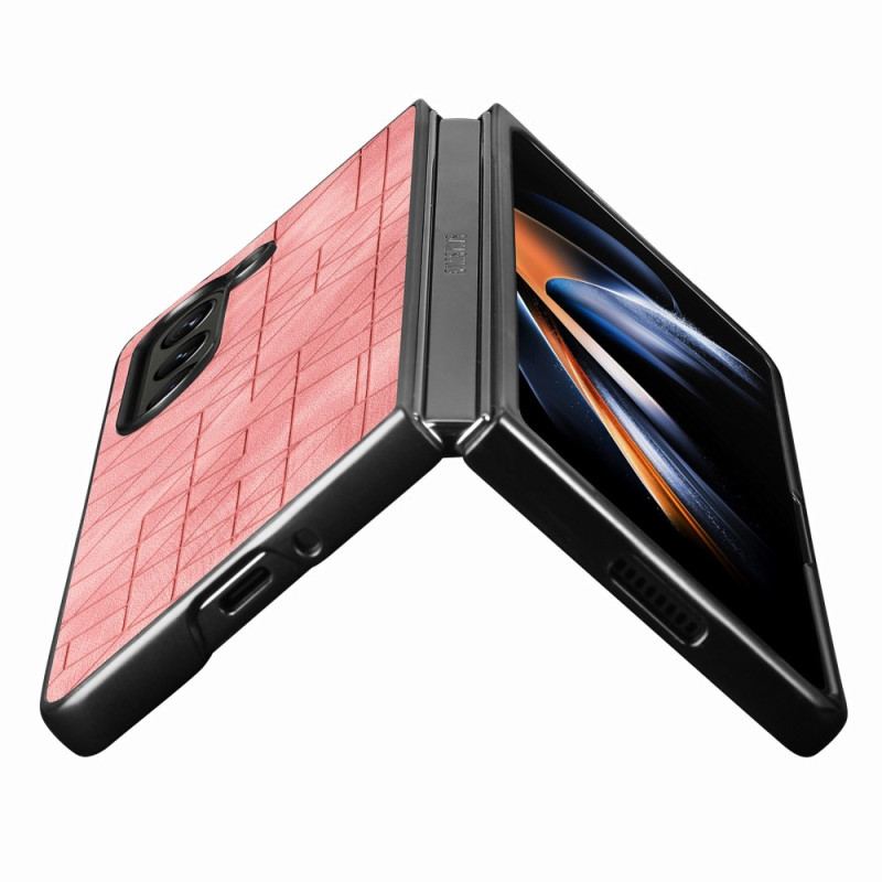 Coque Samsung Galaxy Z Fold 5 Simili Cuir Motifs Géométriques