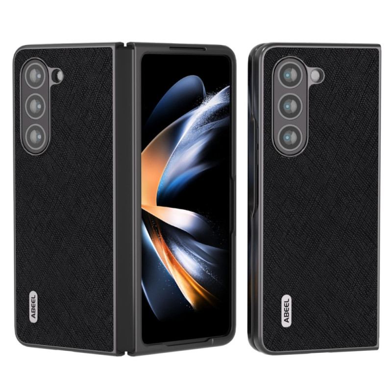 Coque Samsung Galaxy Z Fold 5 Vrai Cuir Tissé ABEEL