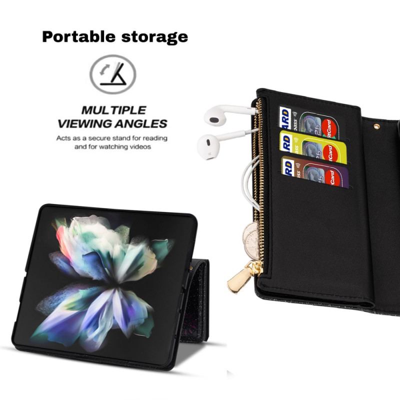 Housse Samsung Galaxy Z Fold 5 Paillettes Portefeuille