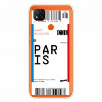 Coque Xiaomi Redmi 9C Boarding Pass to Paris