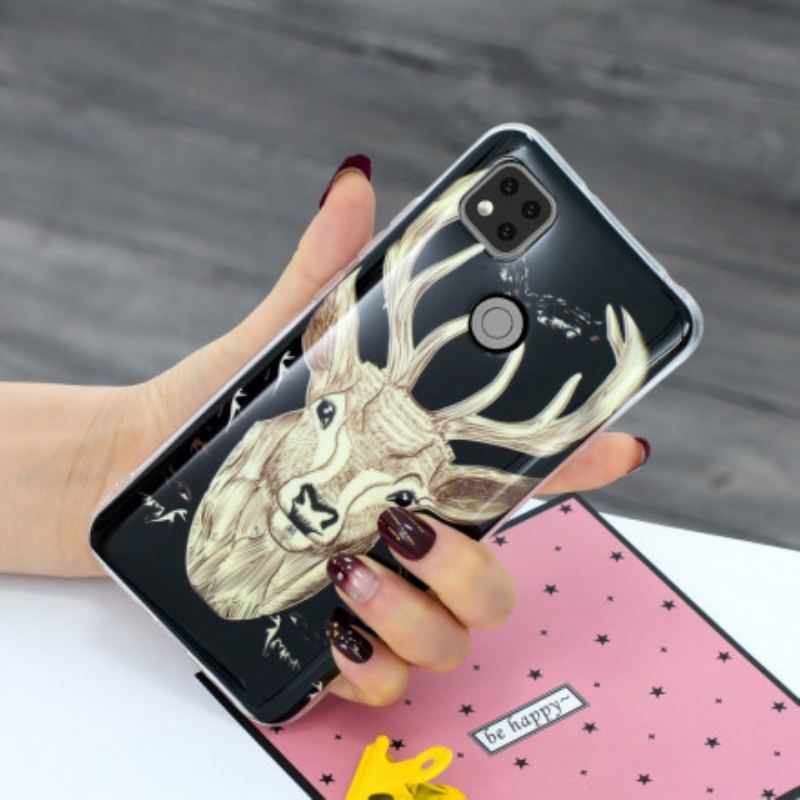 Coque Xiaomi Redmi 9C Cerf Majestueux Fluorescente