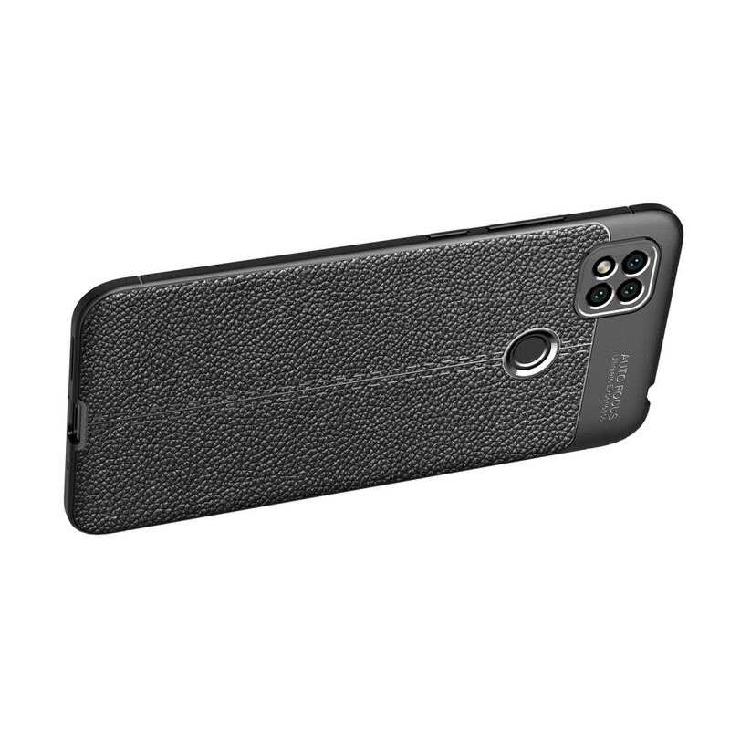 Coque Xiaomi Redmi 9C Effet Cuir Litchi Double Line