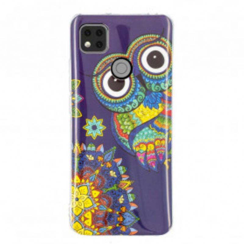 Coque Xiaomi Redmi 9C Hibou Fluorescente