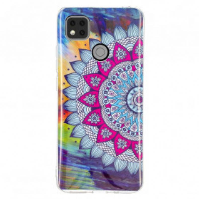 Coque Xiaomi Redmi 9C Mandala Coloré Fluorescente