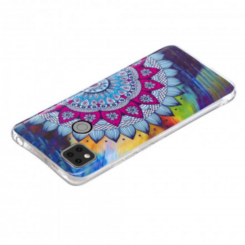 Coque Xiaomi Redmi 9C Mandala Coloré Fluorescente