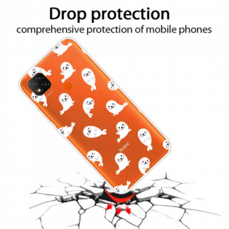 Coque Xiaomi Redmi 9C Otaries Fun