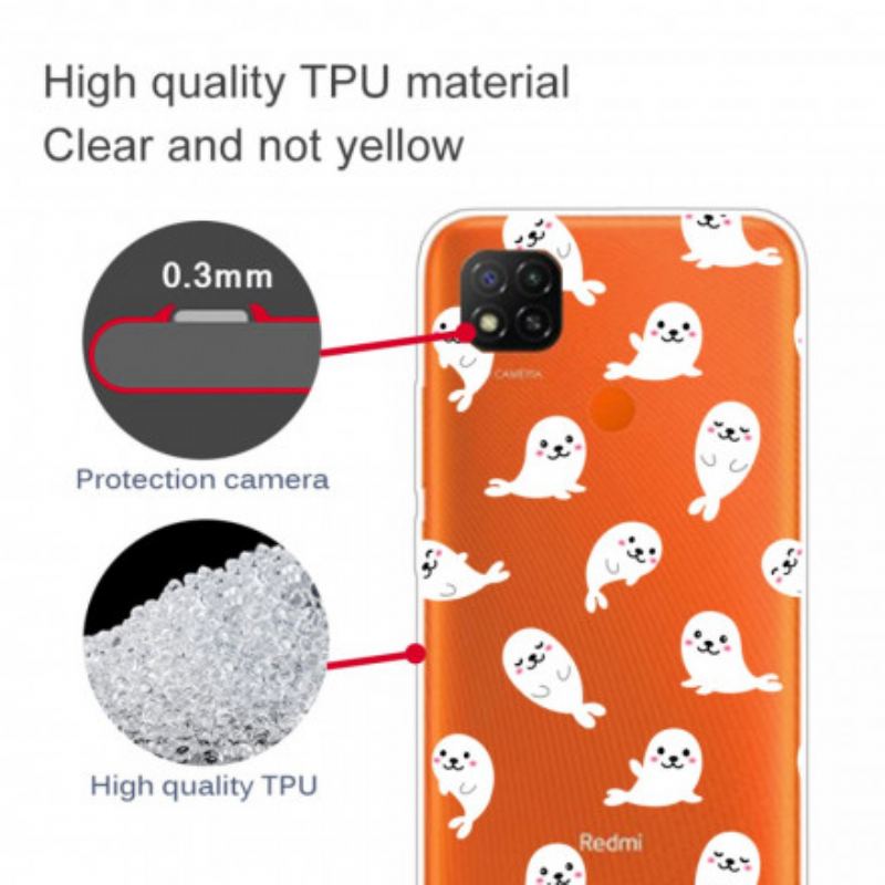 Coque Xiaomi Redmi 9C Otaries Fun