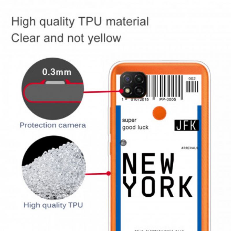 Coque Xiaomi Redmi 9C Pass to New York