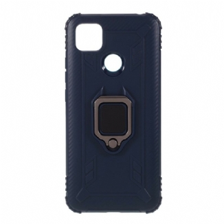 Coque Xiaomi Redmi 9C Ring Style Fibre Carbone