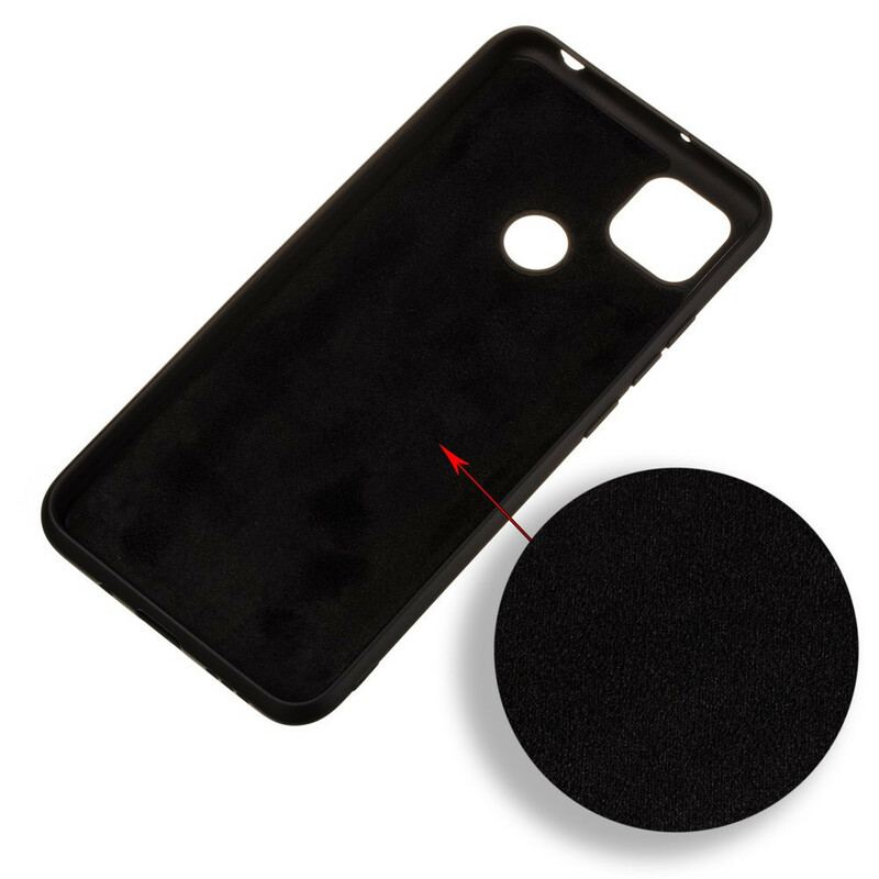 Coque Xiaomi Redmi 9C Silicone Liquide Avec Lanière