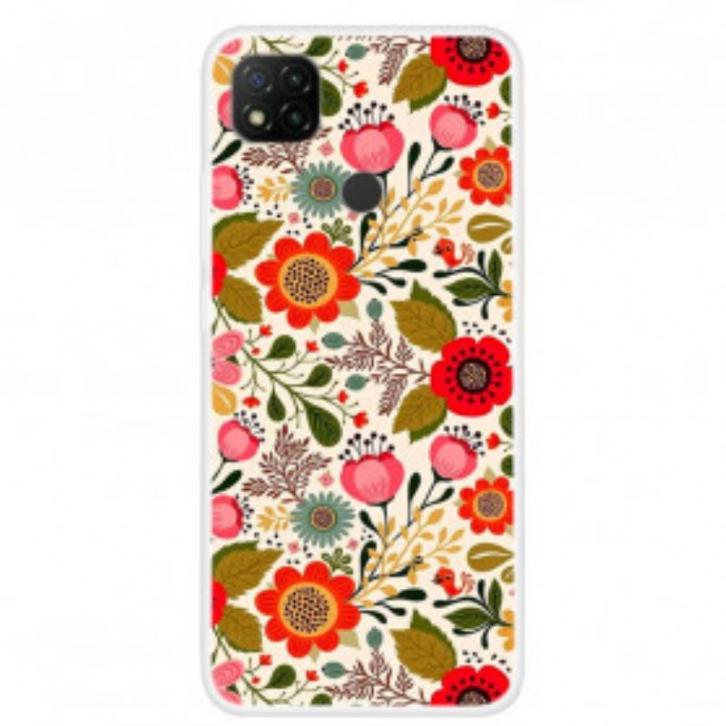 Coque Xiaomi Redmi 9C Tapisserie Fleurie