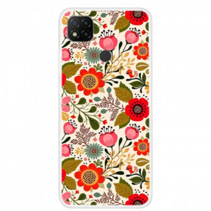 Coque Xiaomi Redmi 9C Tapisserie Fleurie