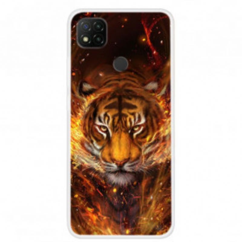 Coque Xiaomi Redmi 9C Tigre de Feu