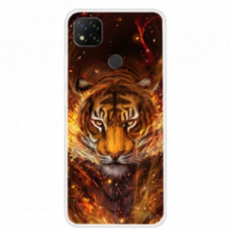 Coque Xiaomi Redmi 9C Tigre de Feu