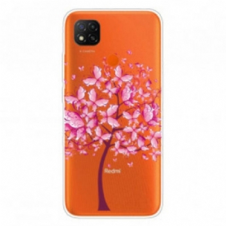 Coque Xiaomi Redmi 9C Top Arbre Rose