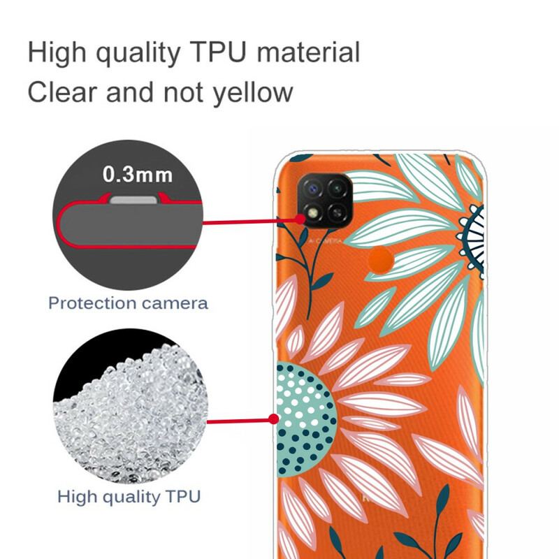 Coque Xiaomi Redmi 9C Transparente Une Fleur