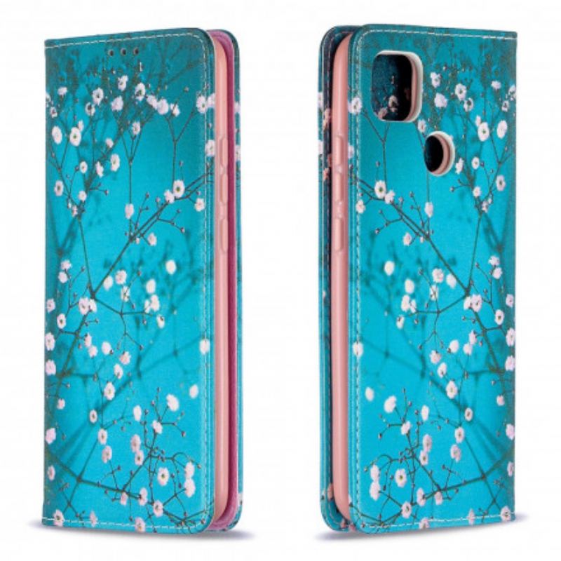 Flip Cover Xiaomi Redmi 9C Branches Fleuries