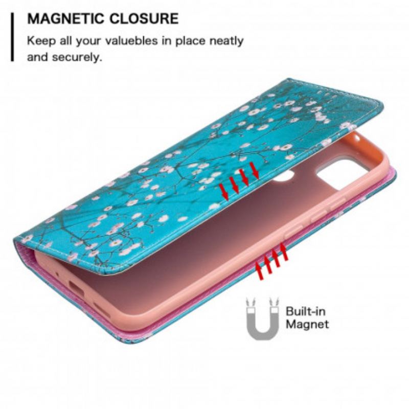 Flip Cover Xiaomi Redmi 9C Branches Fleuries