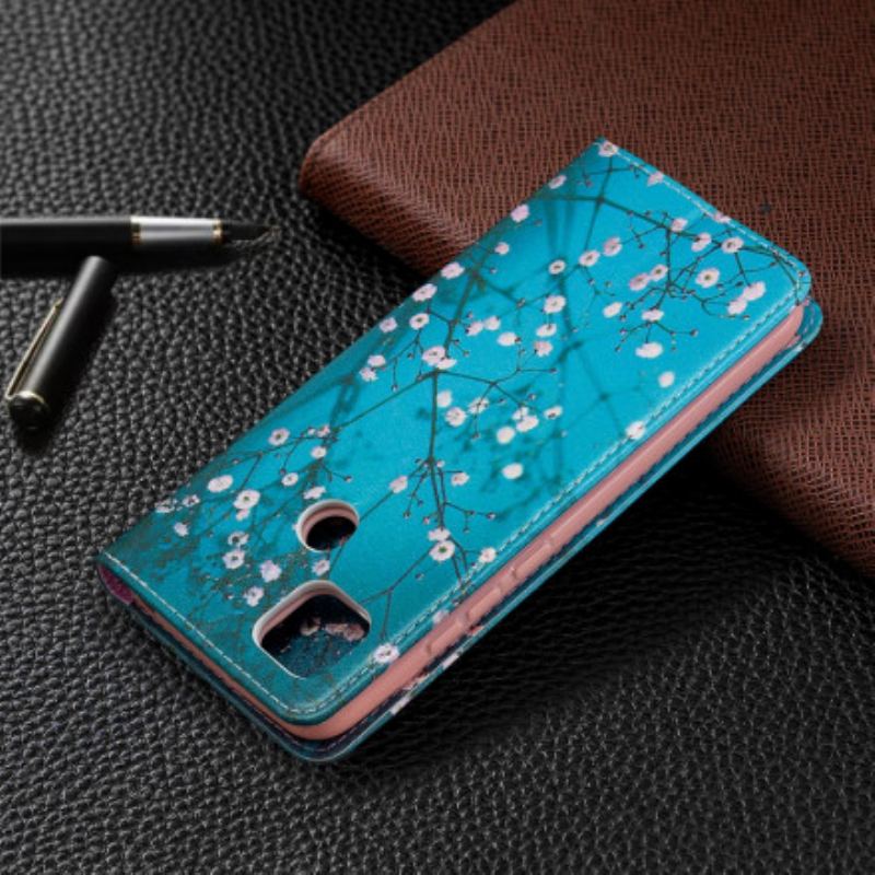 Flip Cover Xiaomi Redmi 9C Branches Fleuries