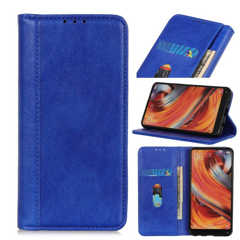 Flip Cover Xiaomi Redmi 9C Cuir Litchi Fendu Charme