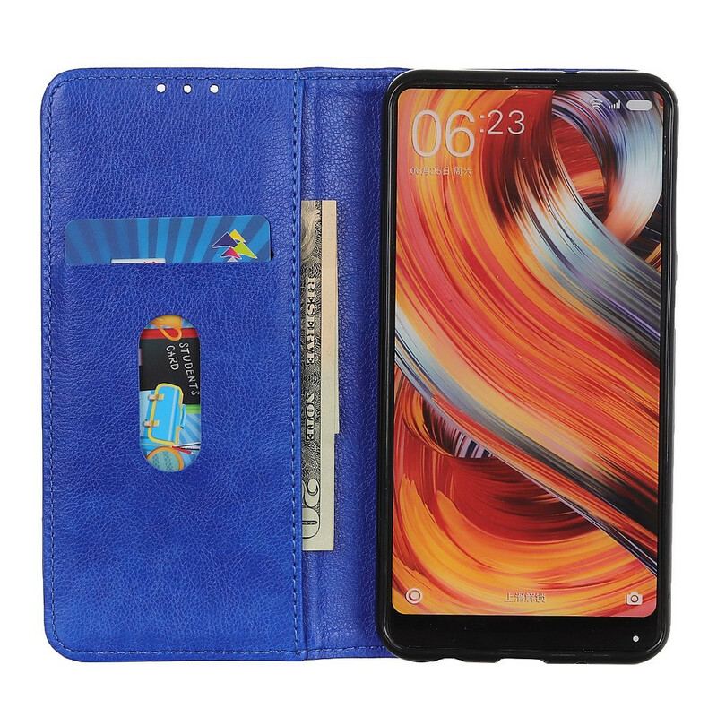 Flip Cover Xiaomi Redmi 9C Cuir Litchi Fendu Charme