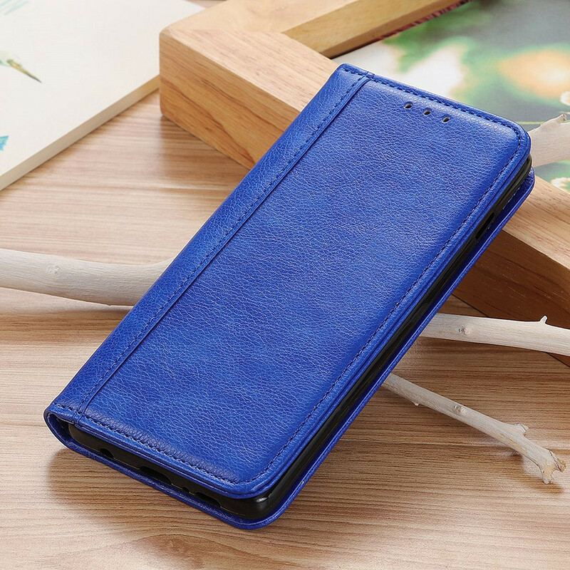 Flip Cover Xiaomi Redmi 9C Cuir Litchi Fendu Charme