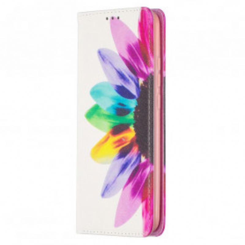 Flip Cover Xiaomi Redmi 9C Fleur Aquarelle