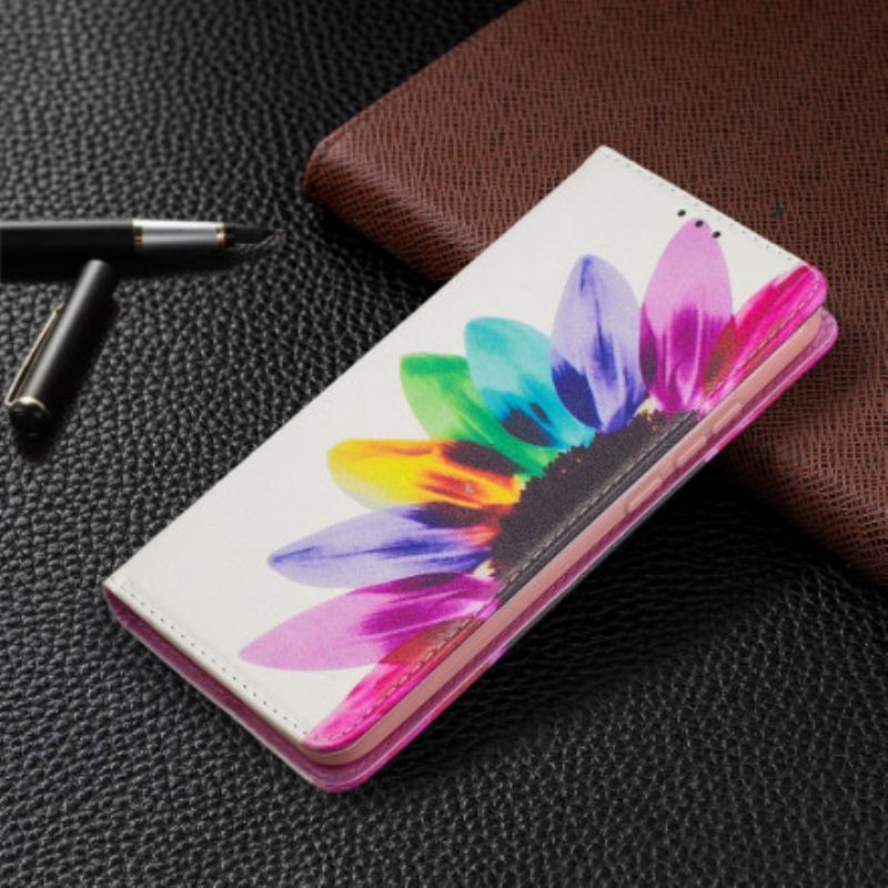 Flip Cover Xiaomi Redmi 9C Fleur Aquarelle