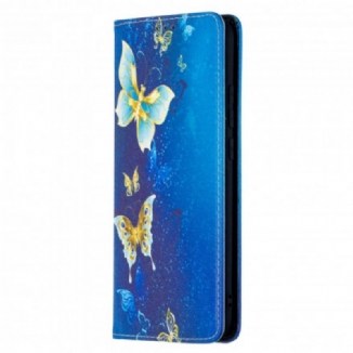 Flip Cover Xiaomi Redmi 9C Papillons Colorés