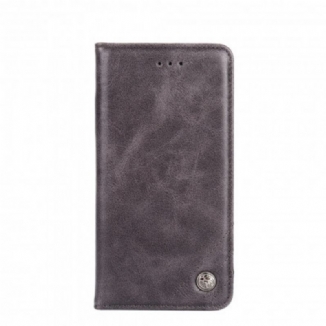 Flip Cover Xiaomi Redmi 9C Style Cuir Rivet