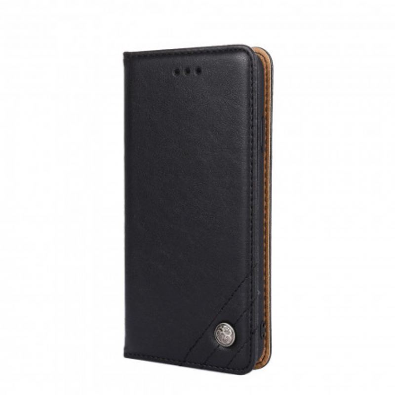 Flip Cover Xiaomi Redmi 9C Style Cuir Rivet