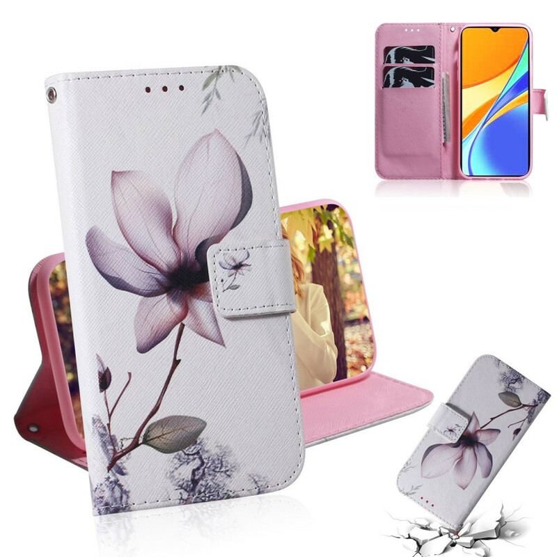 Housse Xiaomi Redmi 9C Fleur Vieux Rose